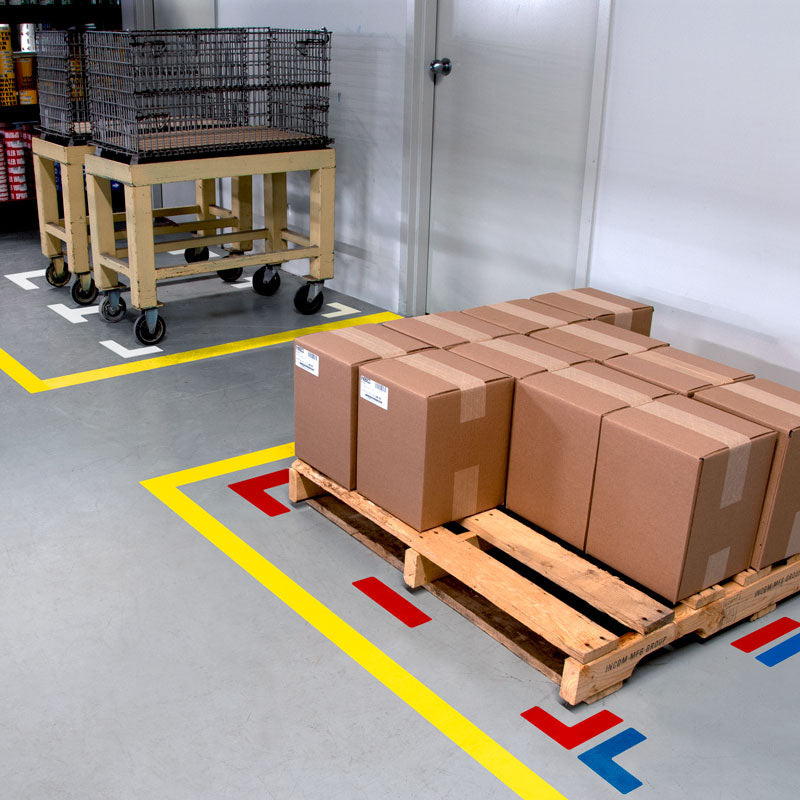 5S/Lean Tuff Mark™ High Traffic Durable Warehouse Adhesive Warehouse Floor and Position Markers (20 /pkg)