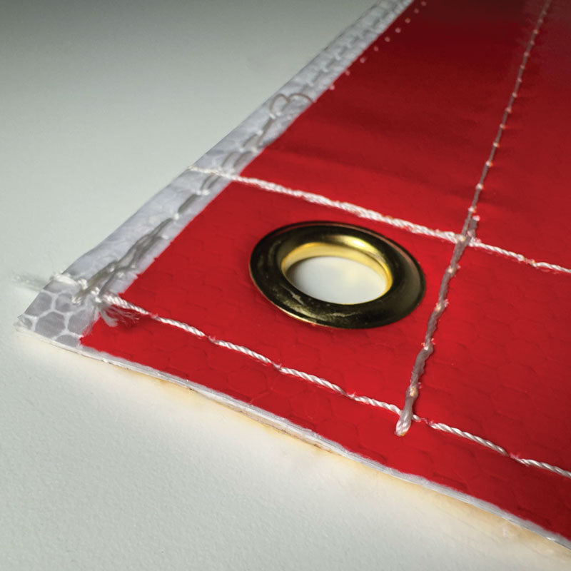 TS8015DSBR Ultra Durable OVERSIZE LOAD / "D" Double Sided Over-Dimensional Load Sign Reflective Banner (18 in x 96 in)