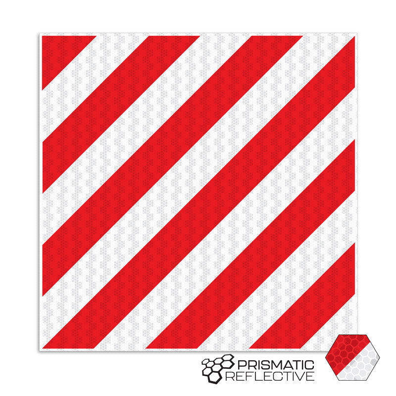 TS8020AR Red/White Aluminum Prismatic Reflective Delineator Sign (24 in x 24 in)