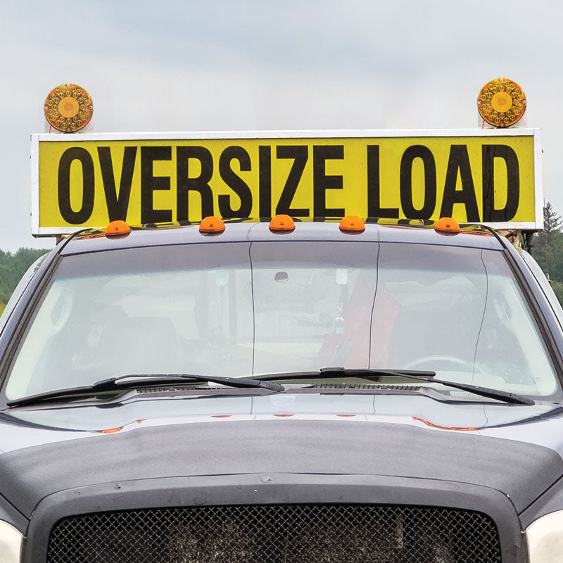 TS8130 Vehicle Mountable Illuminated Light-Up Pilot Car Sign Frame (72 in x 24 in x 5.5 in)