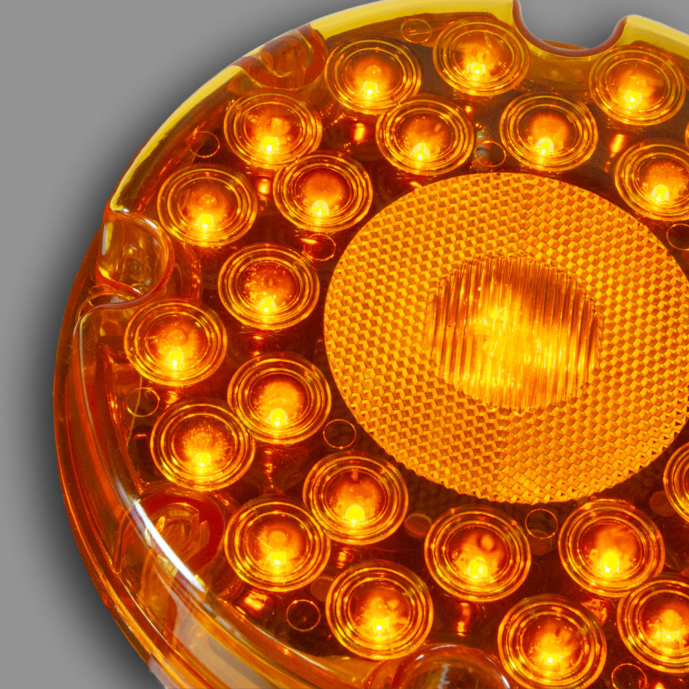TS8204 Vehicle Mountable Illuminated Light-Up 7 inch Amber LED Lamp