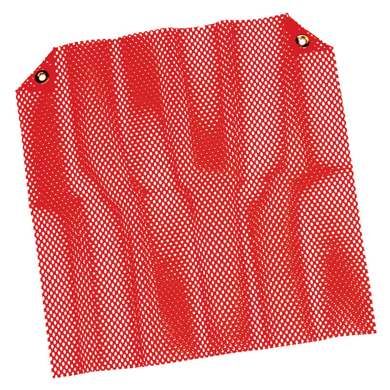 Heavy Haul Polyester Jersey Transport Flags Mounted on Rigid Wire with Loop (18 in x 18 in)