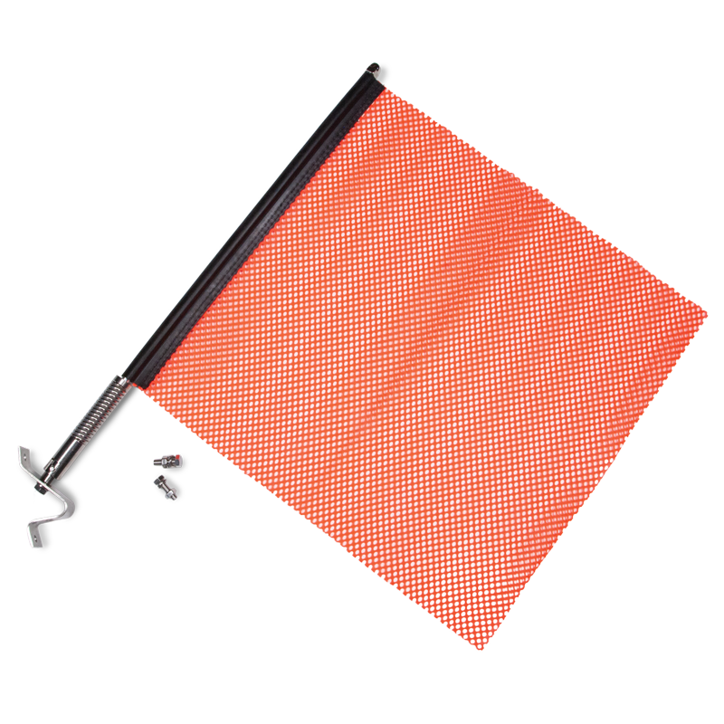 Stainless Steel Rod and Mounting Bracket for Orange Polyester Jersey Safety Flag (18 in x 18 in) Flag Included