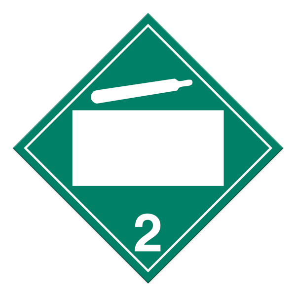 Class 2.2 NON-FLAMMABLE & NON-TOXIC GASES Blank UN PIN Box International TDG Dangerous Goods Placards (100 /pkg)
