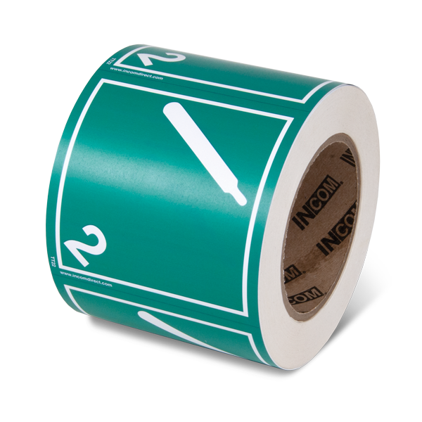 Class 2.2 NON-FLAMMABLE & NON-TOXIC GASES TDG Hazardous Material Canadian and International Shipping Labels (4 in x 4 in) 500 /roll