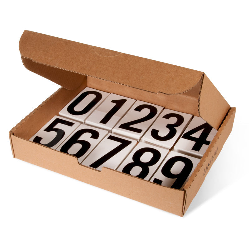 Black Print Numbers on White Adhesive VynMark™ for UN Placard Numbering (50 /pkg)