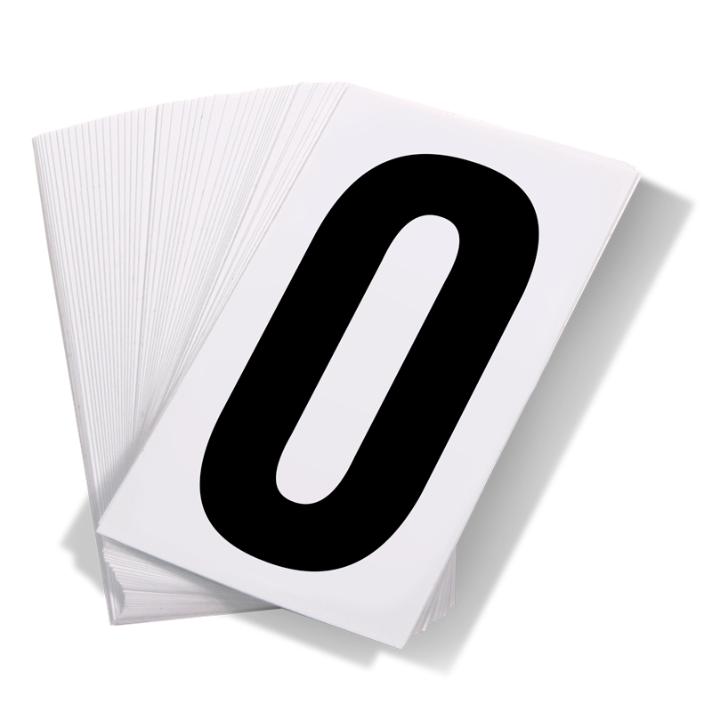 Black Print Numbers on White Adhesive VynMark™ for UN Placard Numbering (50 /pkg)