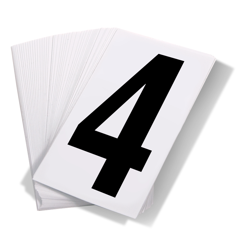 Black Print Numbers on White Adhesive VynMark™ for UN Placard Numbering (50 /pkg)