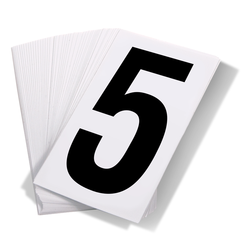 Black Print Numbers on White Adhesive VynMark™ for UN Placard Numbering (50 /pkg)