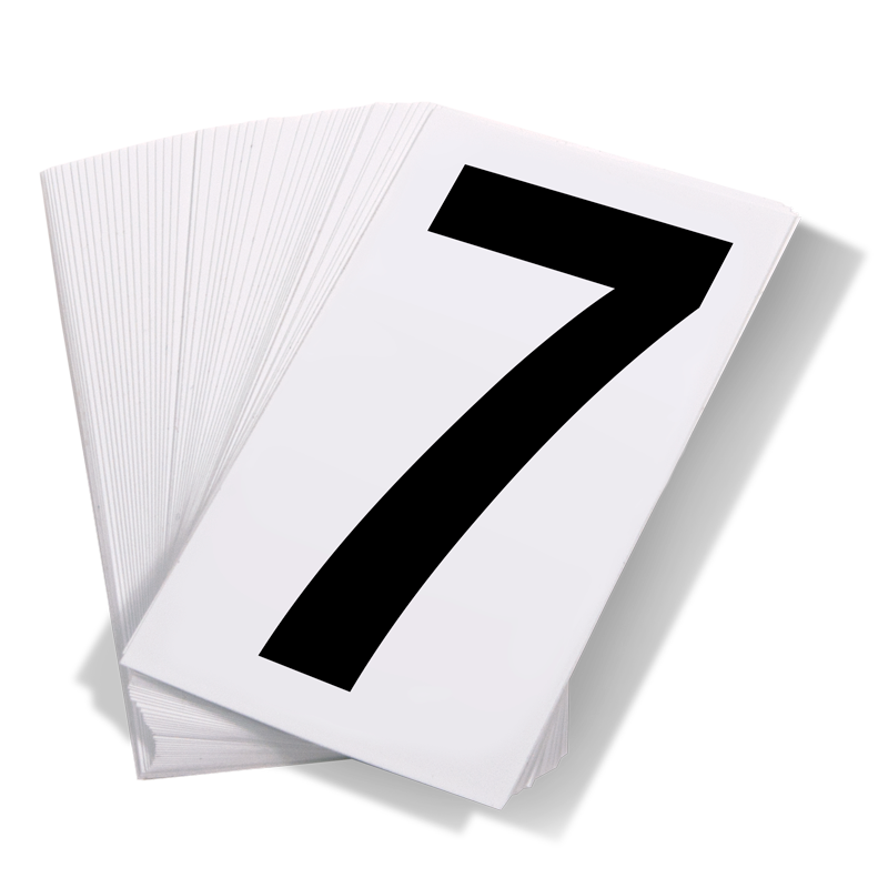 Black Print Numbers on White Adhesive VynMark™ for UN Placard Numbering (50 /pkg)