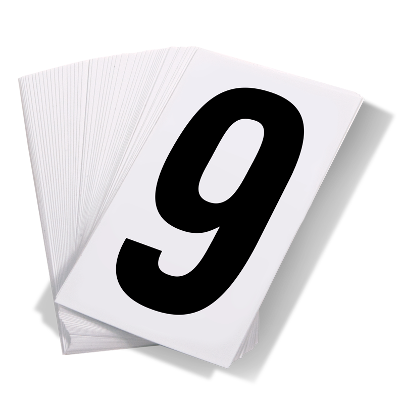 Black Print Numbers on White Adhesive VynMark™ for UN Placard Numbering (50 /pkg)