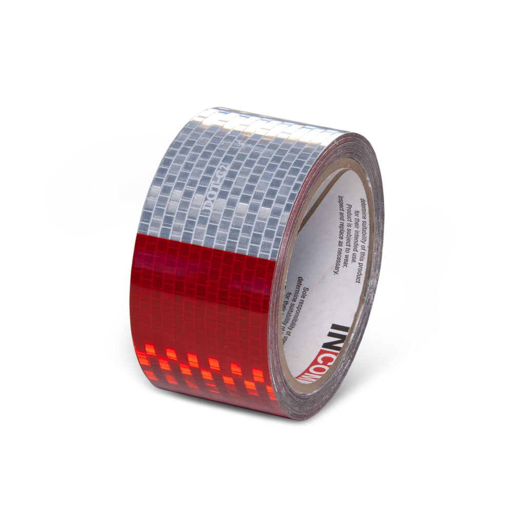DOT Conspicuity Adhesive Reflective Trailer Tape (7in /11 in white/red pattern)