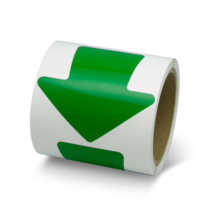 Warehouse Floor and Lane Marking 4 inch Adhesive Arrow Shapes (100/roll)