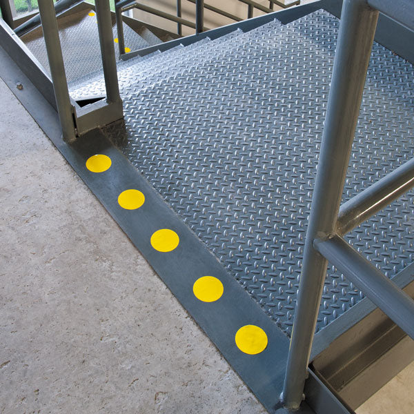 Warehouse Floor and Lane Marking 3 inch Adhesive Circle Shapes (100/roll)