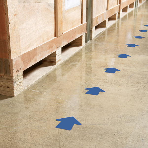 Warehouse Floor and Lane Marking 4 inch Adhesive Arrow Shapes (100/roll)