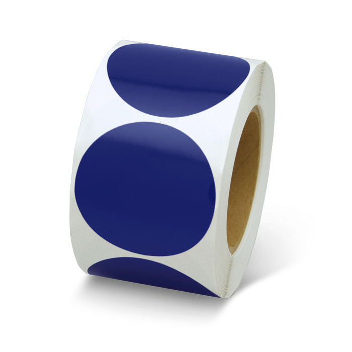 Warehouse Floor and Lane Marking 3 inch Adhesive Circle Shapes (100/roll)