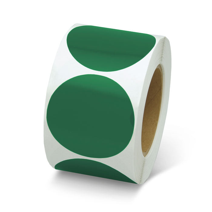 Warehouse Floor and Lane Marking 3 inch Adhesive Circle Shapes (100/roll)