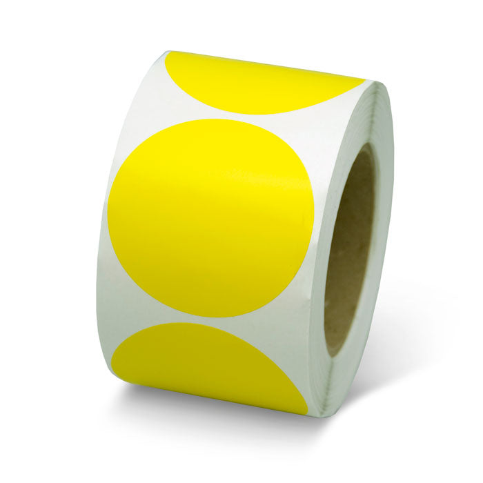 Warehouse Floor and Lane Marking 3 inch Adhesive Circle Shapes (100/roll)
