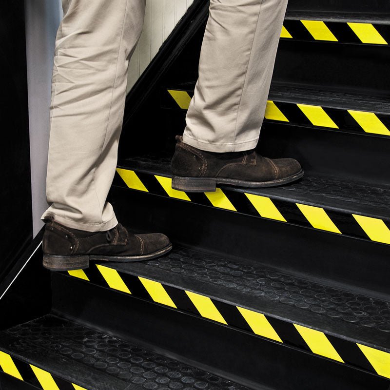 Conformable Adhesive Hazard Stripe Marking Tape (108 ft)