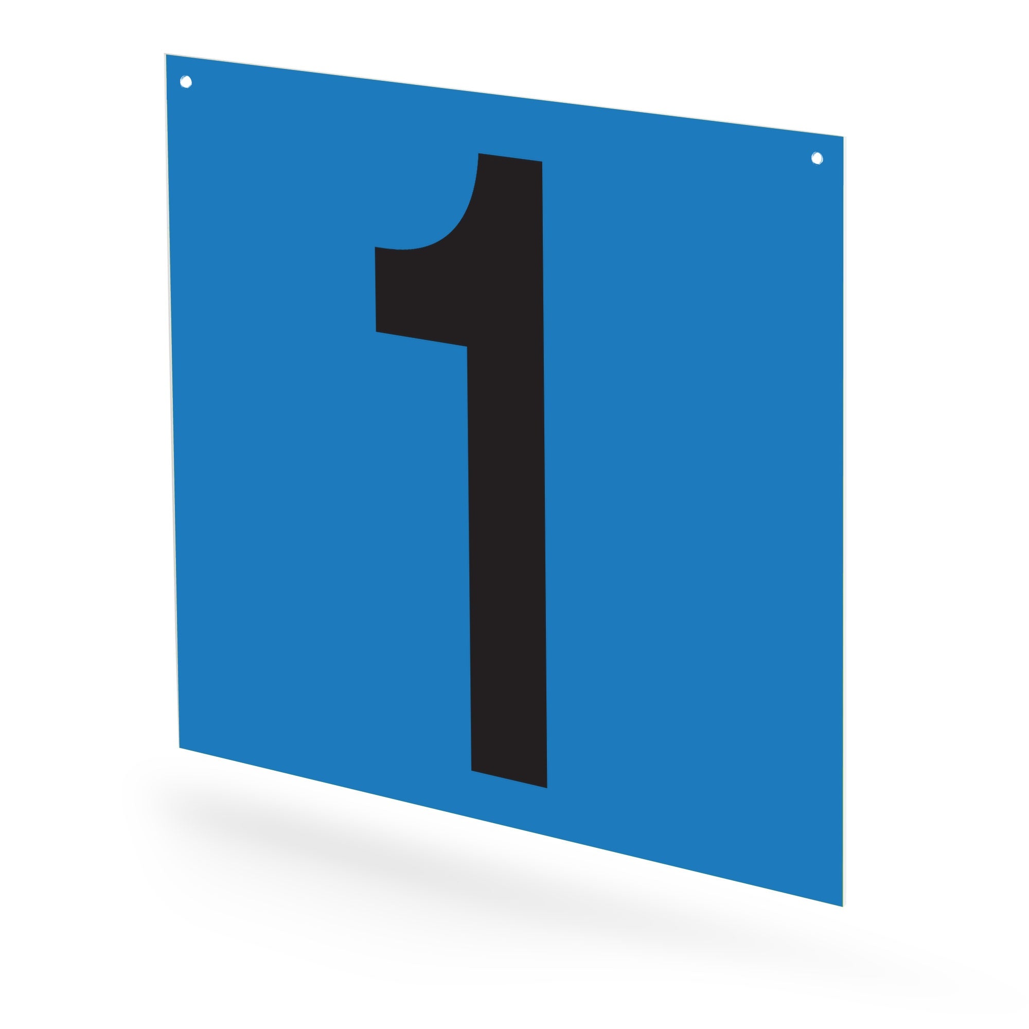 WM10PK01B Heavy Duty Warehouse Aisle Location Signs (12 in x 10 in) Consecutively Numbered (10 /pkg) Numbers 1-10 Blue