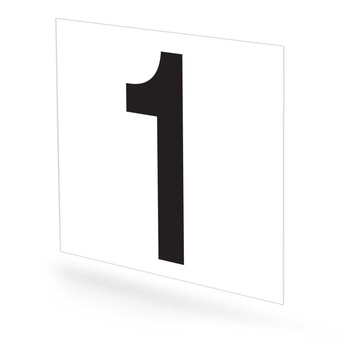 WM22PK01W Heavy Duty Warehouse Aisle Location Signs (22 in x 22 in) Consecutively Numbered (10 /pkg) Numbers 1-10 White