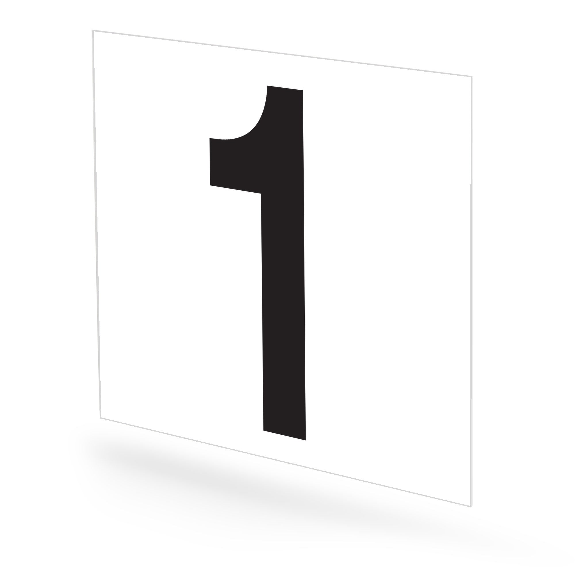 WM10PK01W Heavy Duty Warehouse Aisle Location Signs (12 in x 10 in) Consecutively Numbered (10 /pkg) Numbers 1-10 White