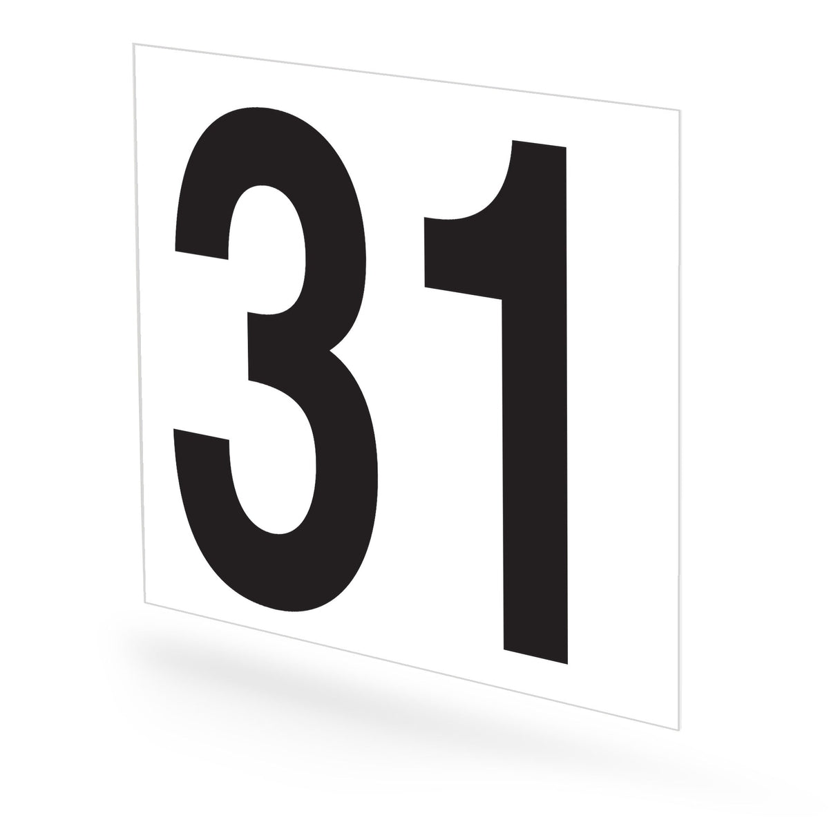 WM10PK31W Heavy Duty Warehouse Aisle Location Signs (12 in x 10 in) Consecutively Numbered (10 /pkg) Numbers 31-40 White