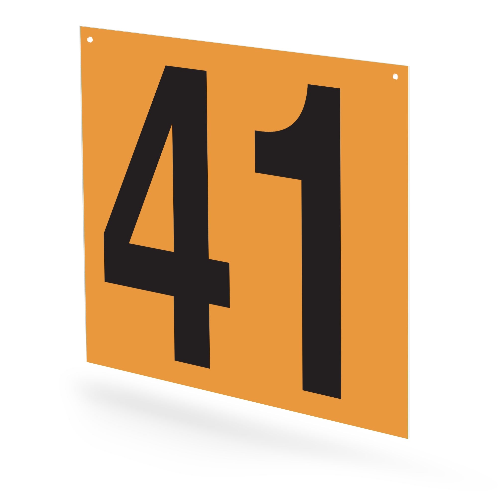 WM22PK41N Heavy Duty Warehouse Aisle Location Signs (22 in x 22 in) Consecutively Numbered (10 /pkg) Numbers 41-50 Orange