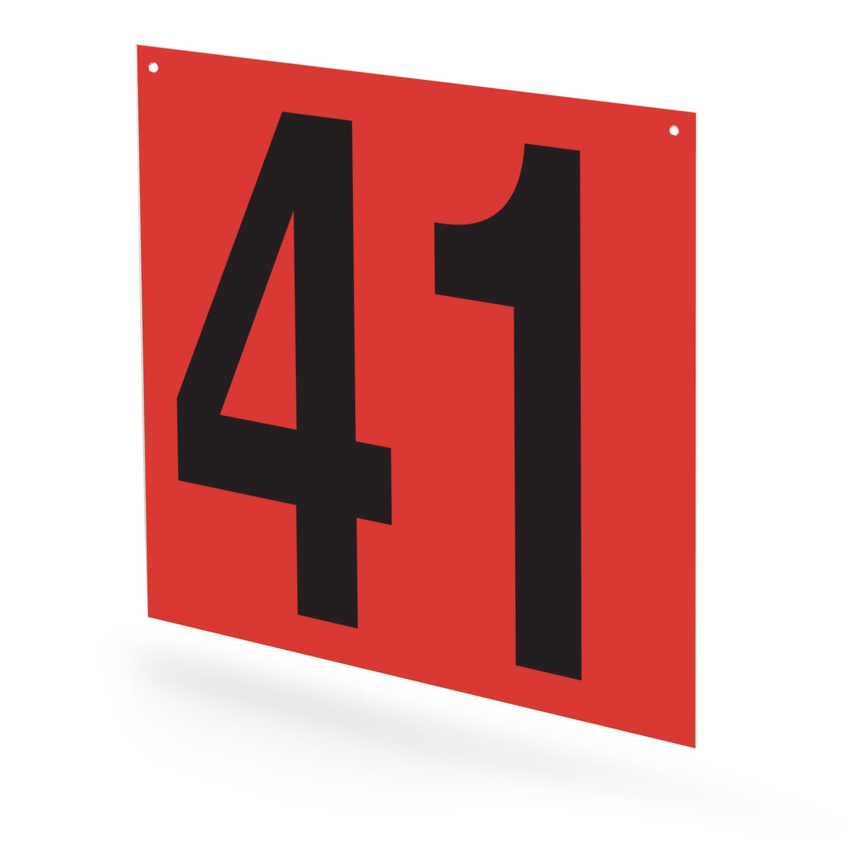 WM10PK41R Heavy Duty Warehouse Aisle Location Signs (12 in x 10 in) Consecutively Numbered (10 /pkg) Numbers 41-50 Red