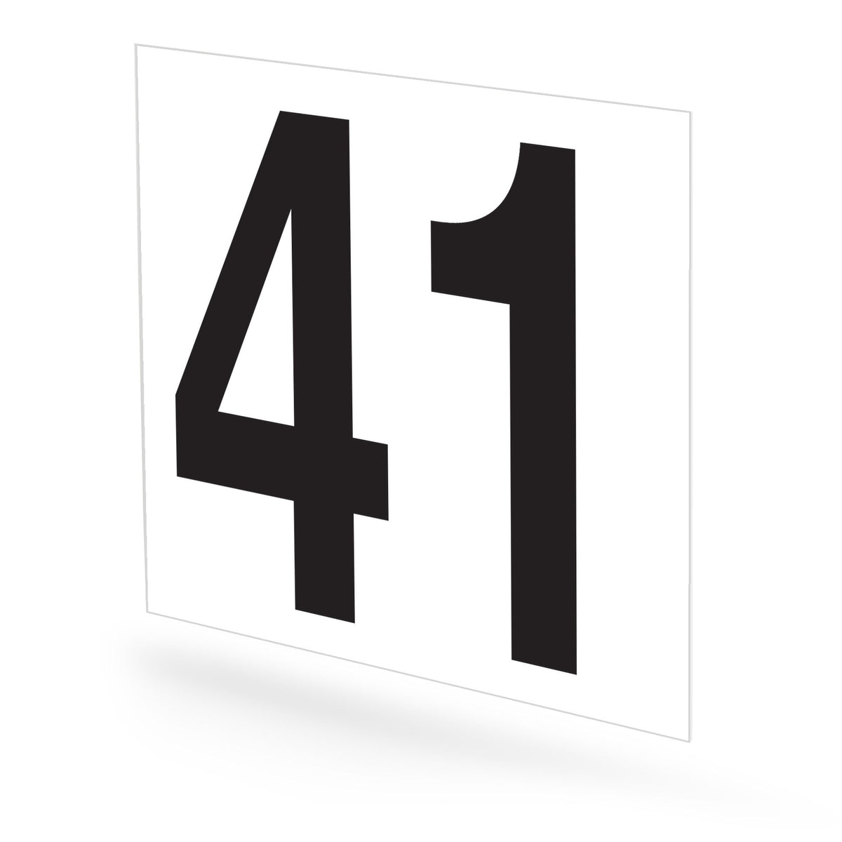 WM22PK41W Heavy Duty Warehouse Aisle Location Signs (22 in x 22 in) Consecutively Numbered (10 /pkg) Numbers 41-50 White