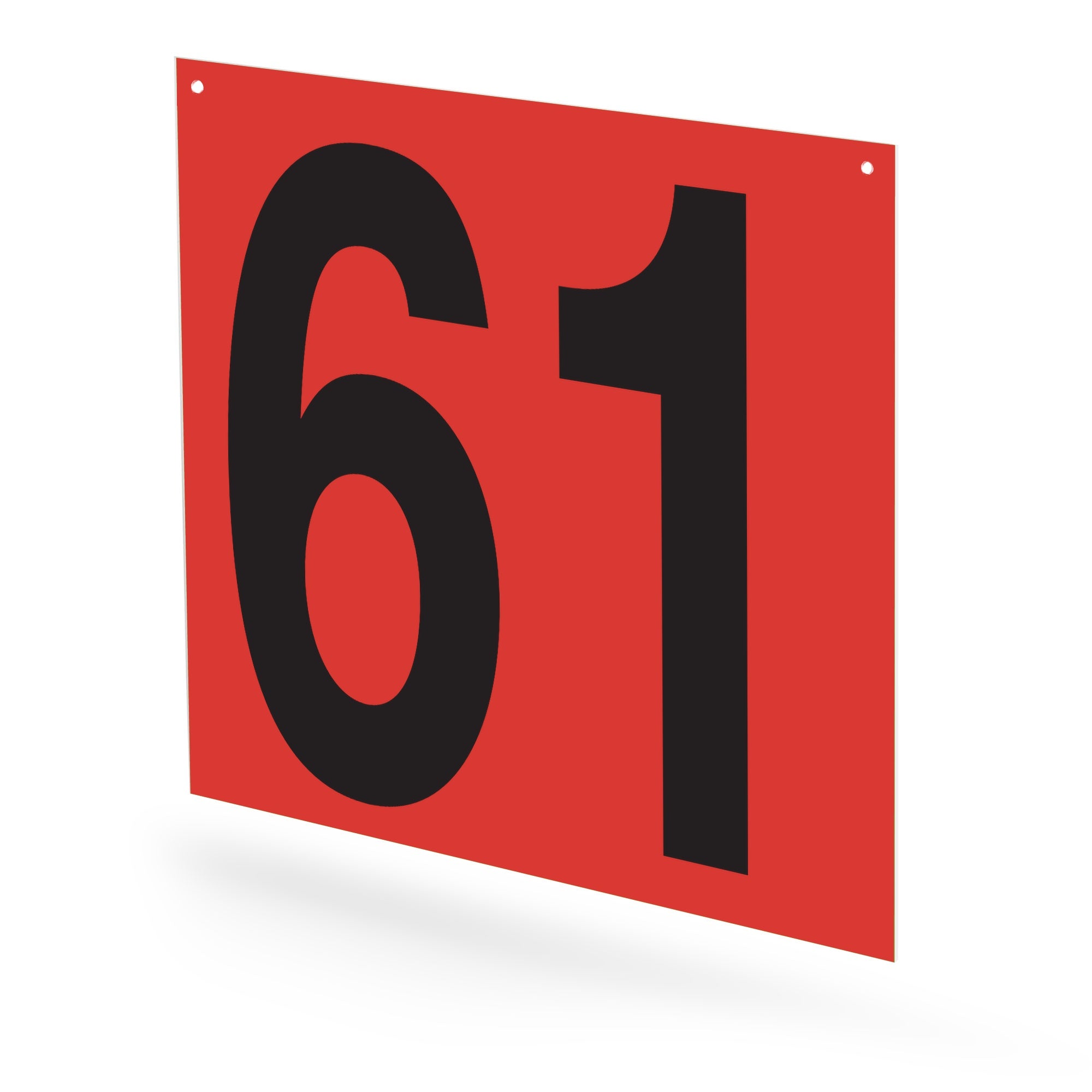 WM10PK61R Heavy Duty Warehouse Aisle Location Signs (12 in x 10 in) Consecutively Numbered (10 /pkg) Numbers 61-70 Red