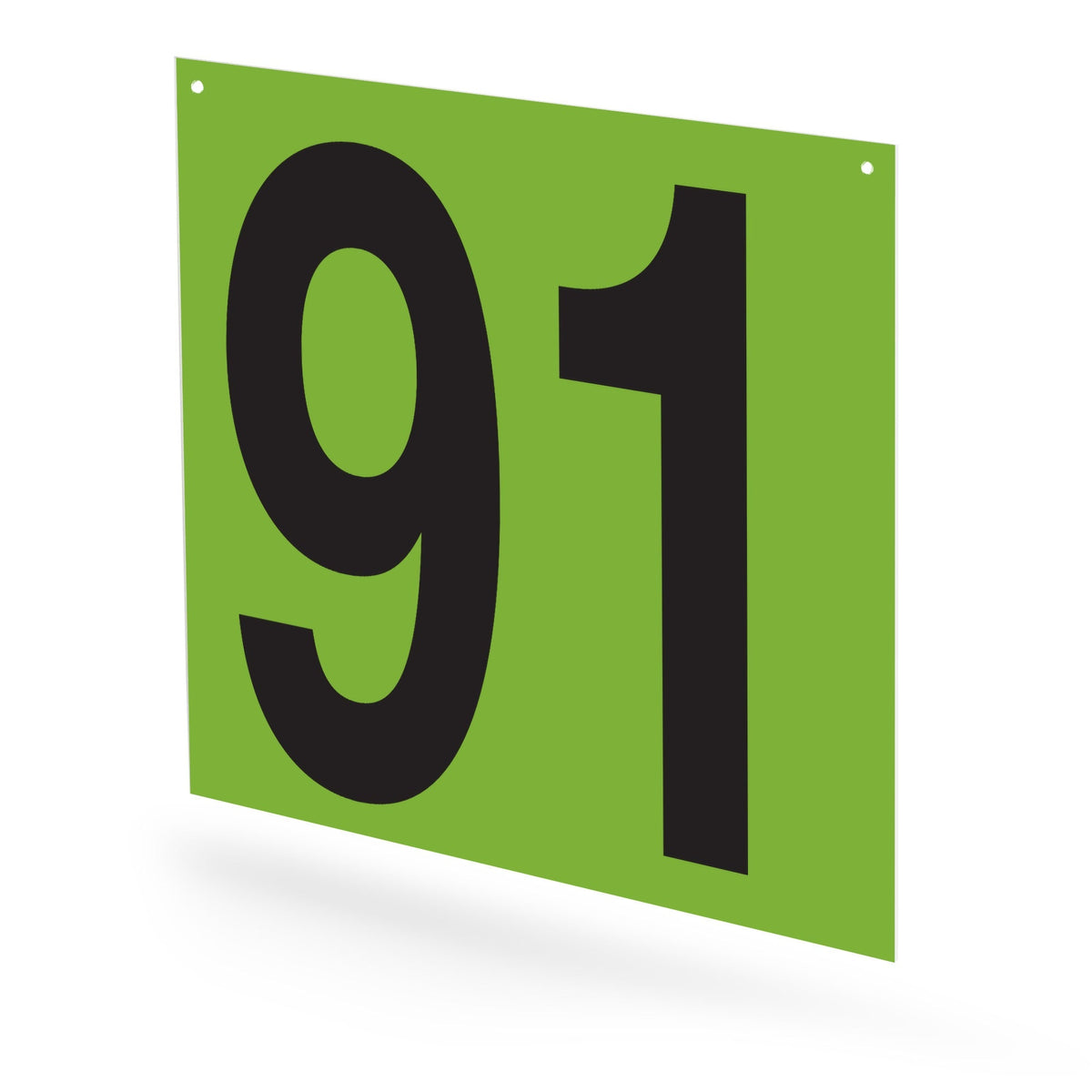 WM10PK91G Heavy Duty Warehouse Aisle Location Signs (12 in x 10 in) Consecutively Numbered (10 /pkg) Numbers 91-100 Green
