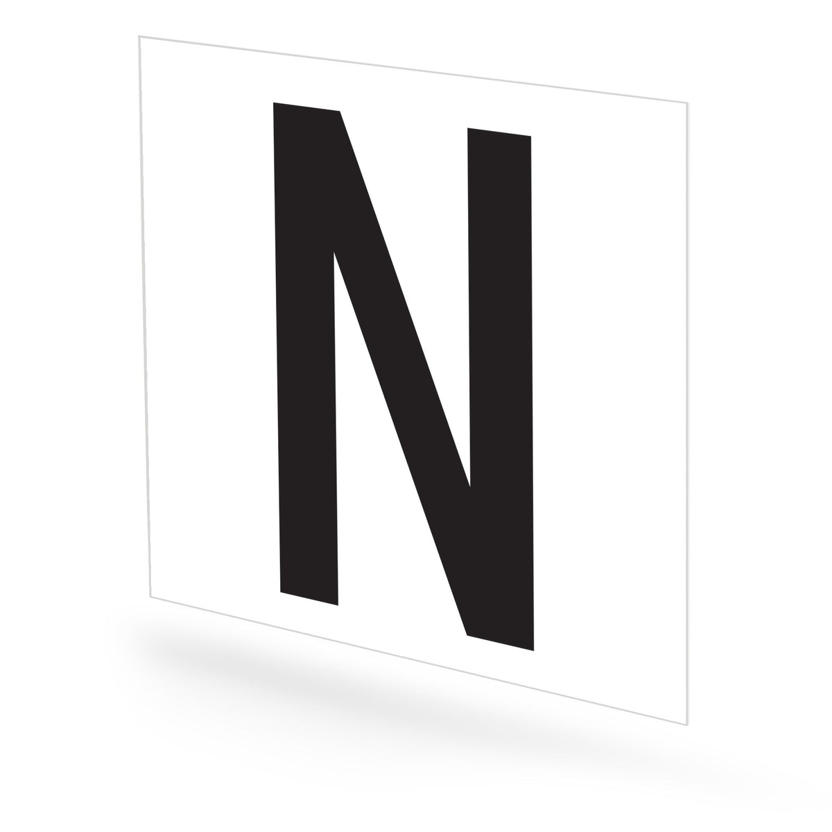 WML10PKNZW Heavy Duty Warehouse Aisle Location Signs (12 in x 10 in) Consecutively Lettered with L-Bend Printed Both Sides (10 /pkg) Letters N - Z White