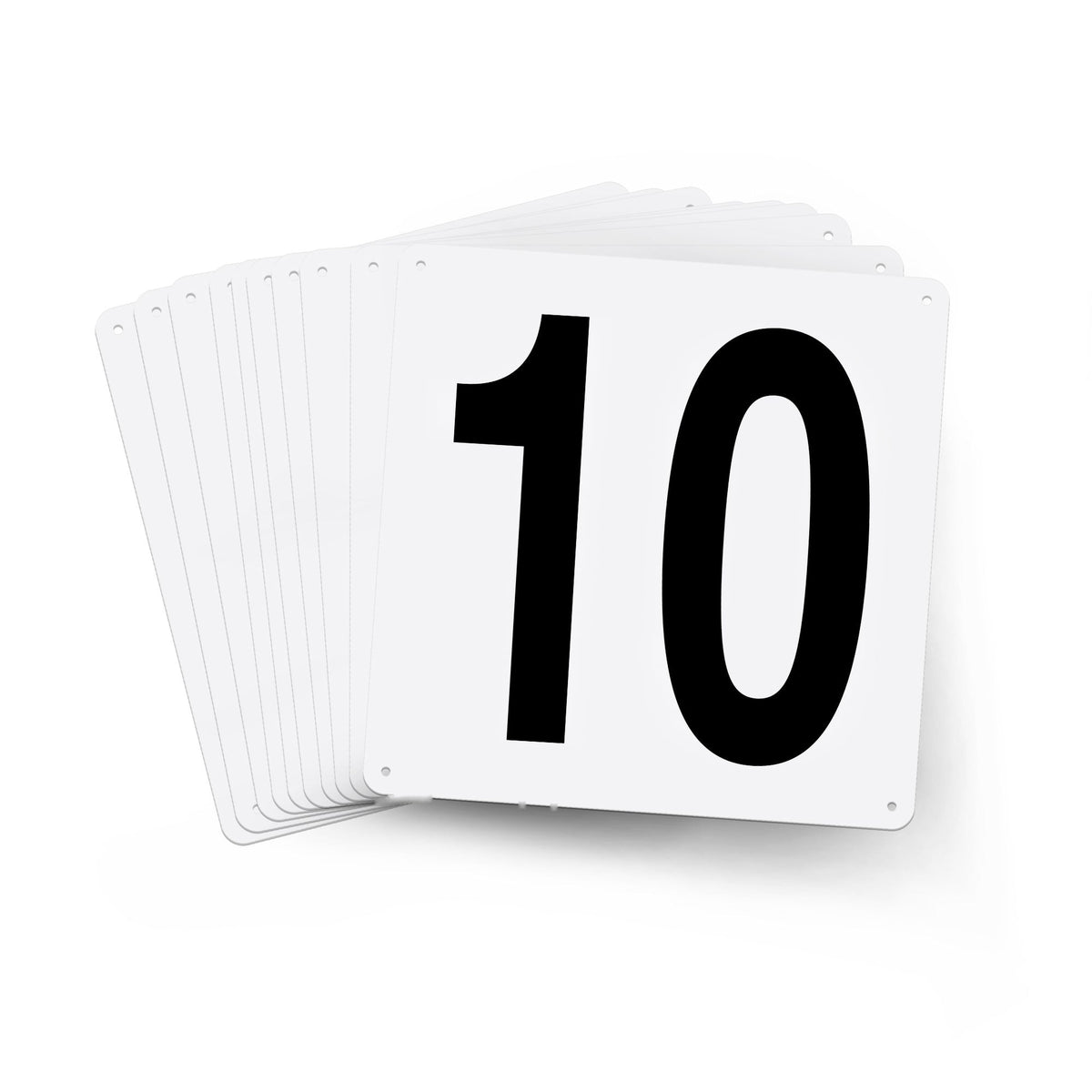 WM12PK01 Warehouse Dock Location Signs (12 in x 12 in) Consecutively Numbered (10 /pkg) Numbers 1 - 10