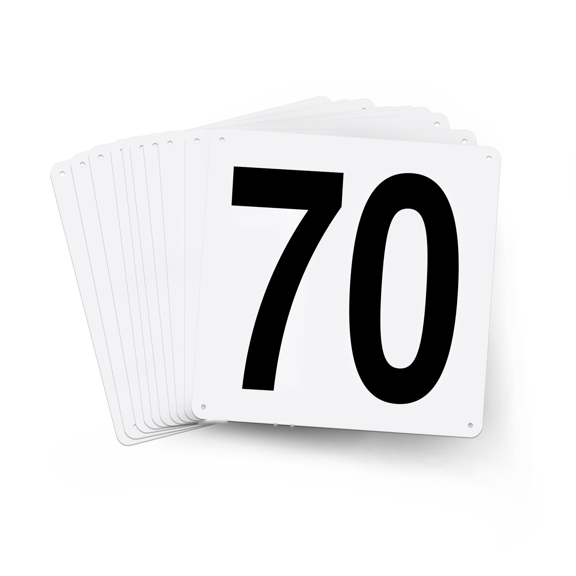 WM12PK61 Warehouse Dock Location Signs (12 in x 12 in) Consecutively Numbered (10 /pkg) Numbers 61 - 70