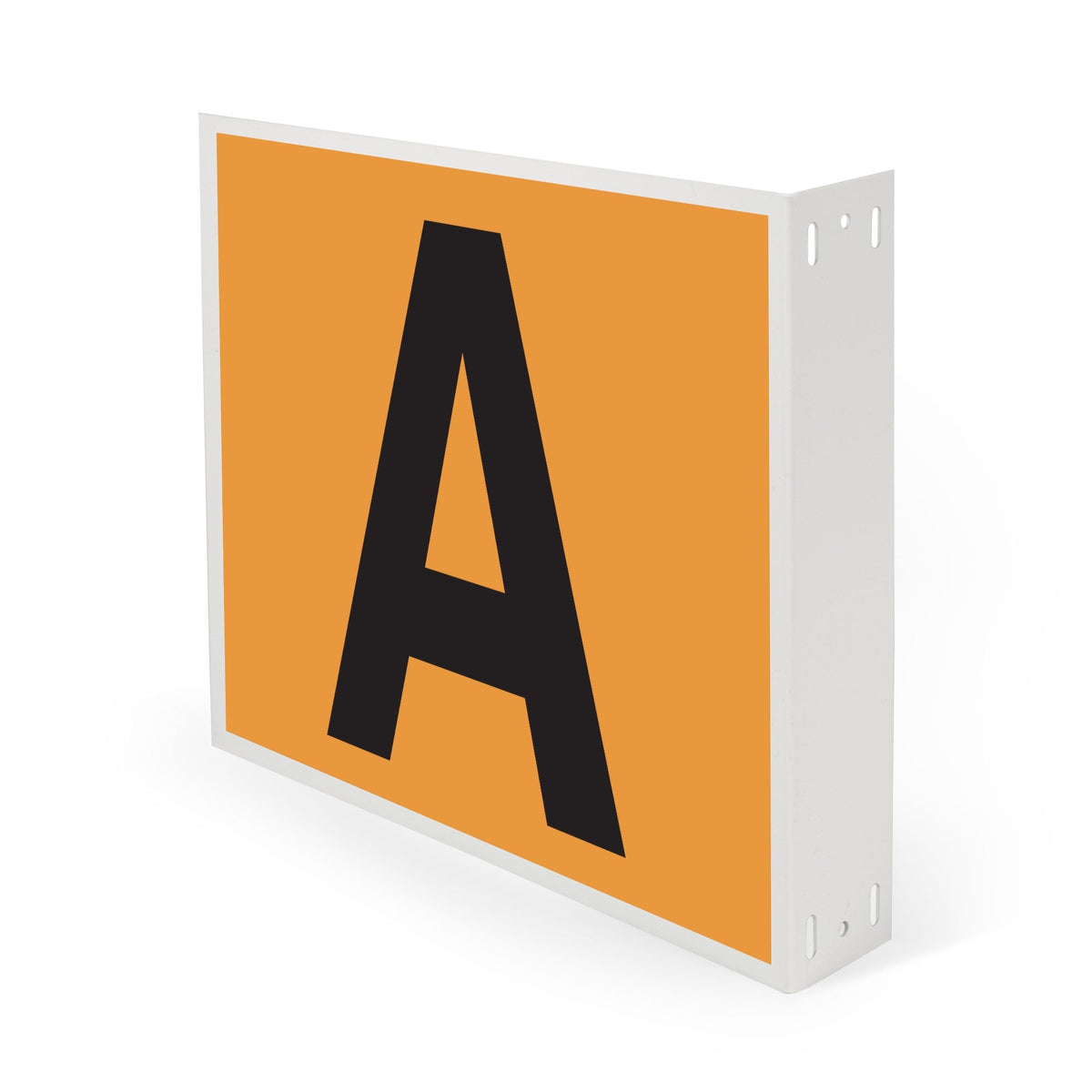 WM10PKAMN Heavy Duty Warehouse Aisle Location Signs (12 in x 10 in) Consecutively Lettered (10 /pkg) Letters A - M Orange