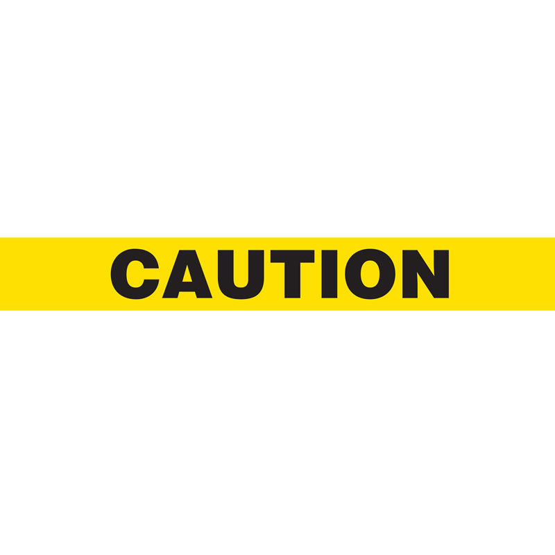 WTP112 CAUTION Black on Yellow Printed Safety Message Warehouse Floor Marking Tape (3 in x 54 ft)