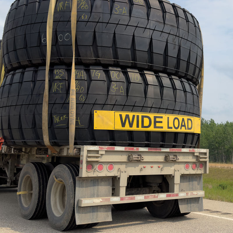 Yellow WIDE LOAD / OVERSIZE LOAD Double Sided Over-Dimensional Load Sign Banner