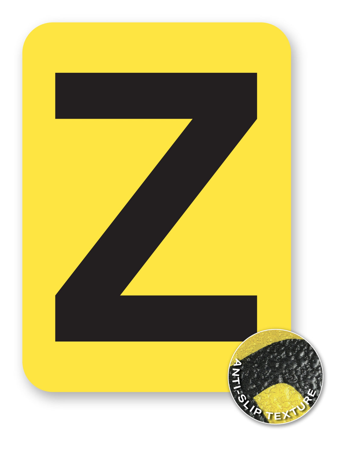 BC08YPKZ BC08YPK-series Single Butt Cut Yellow Inventory Location Floor Markers 8 Inch High Letters (5 /pkg) Letter Z