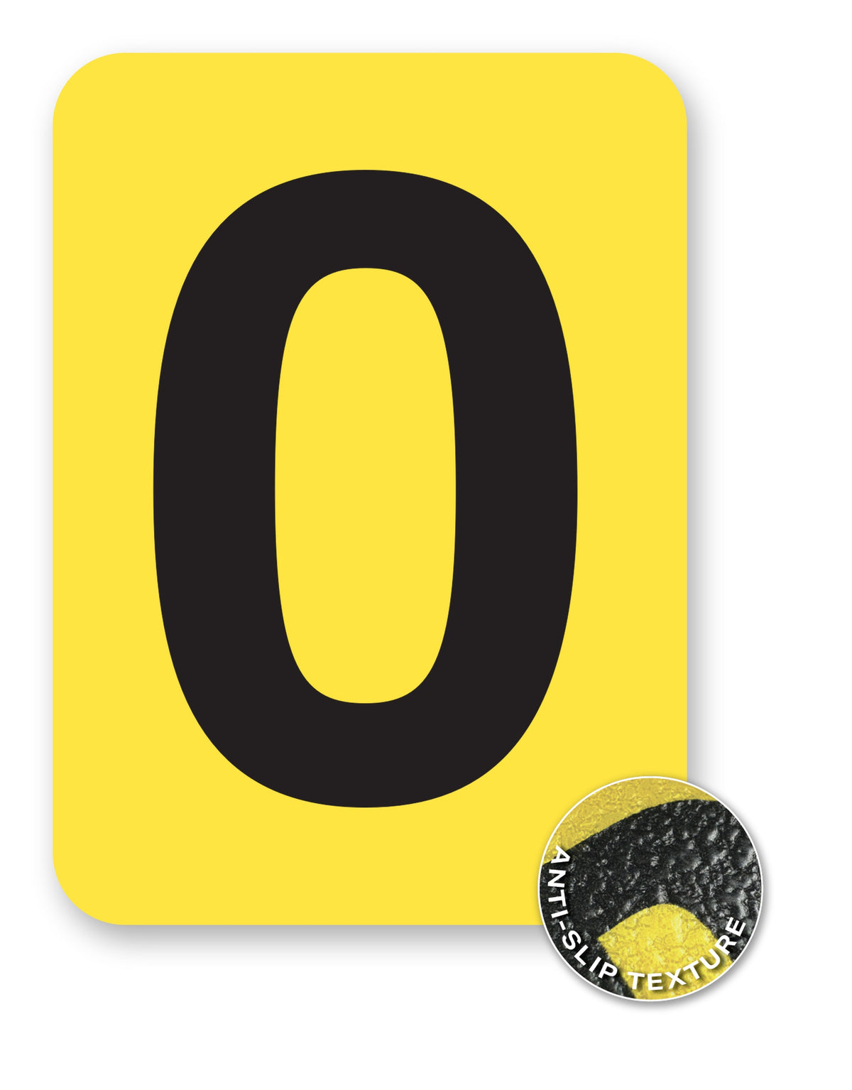 BC08YPK0 BC08YPK-series Single Butt Cut Yellow Inventory Location Floor Markers 8 Inch High Numbers (5 /pkg) Number 0