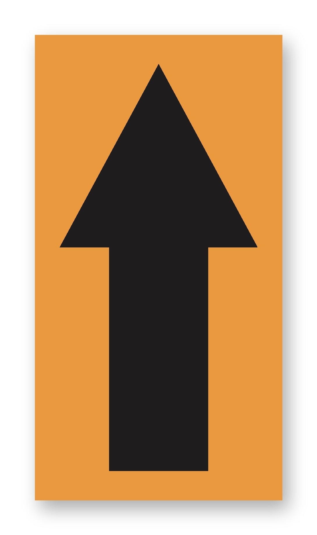 BC3ARWN Butt Cut Black Arrow Adhesive VynMark® Decal Markers 3.5 Inch High (50 /pkg) Color Orange
