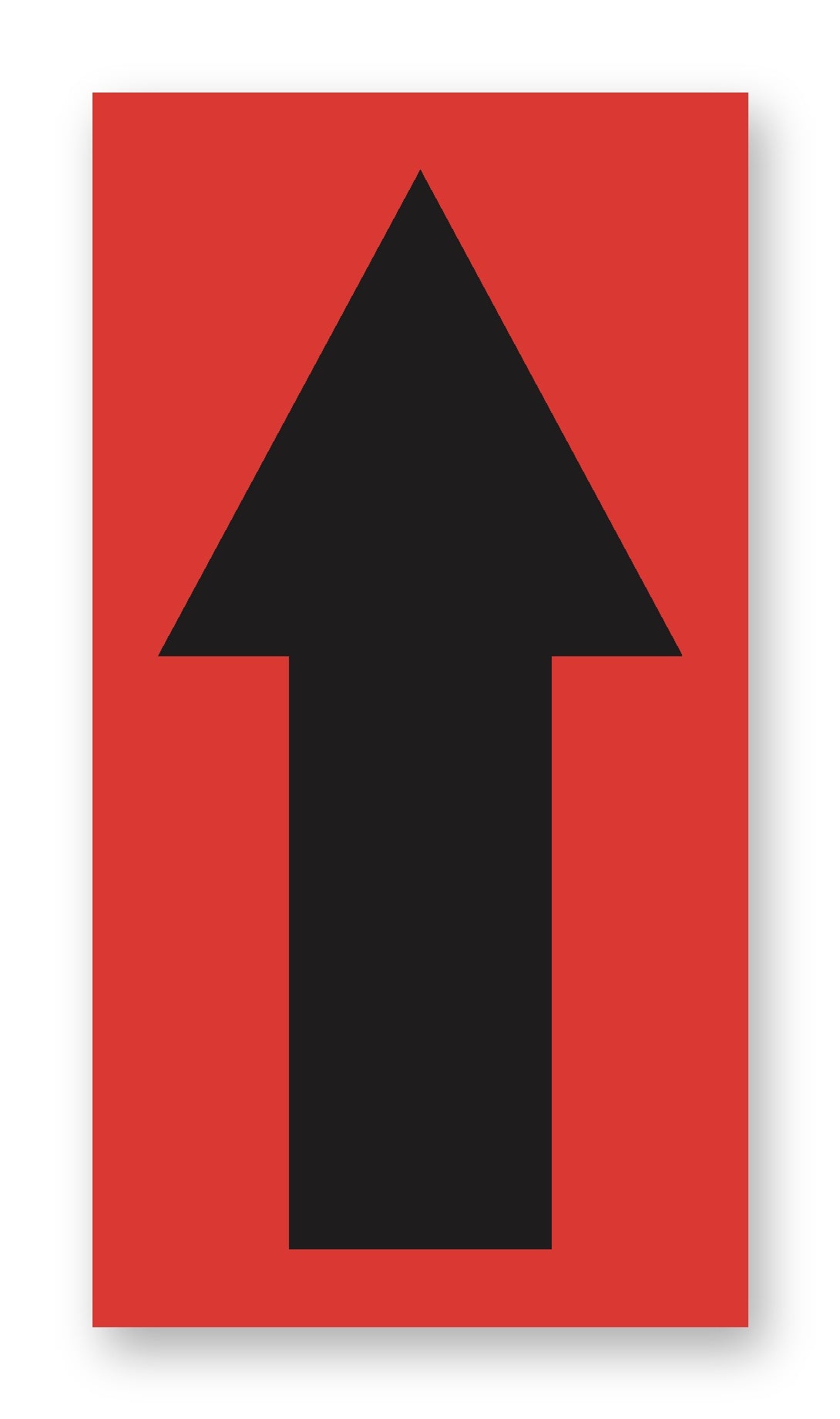 BC3ARWR Butt Cut Black Arrow Adhesive VynMark® Decal Markers 3.5 Inch High (50 /pkg) Color Red