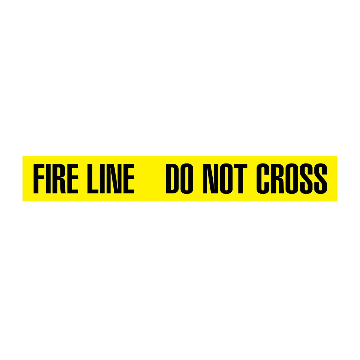 BT1047 Yellow/Black FIRE LINE DO NOT CROSS Barricade Message Safety Tape (3 in x 1,000 ft) 12 /case - Price per Roll