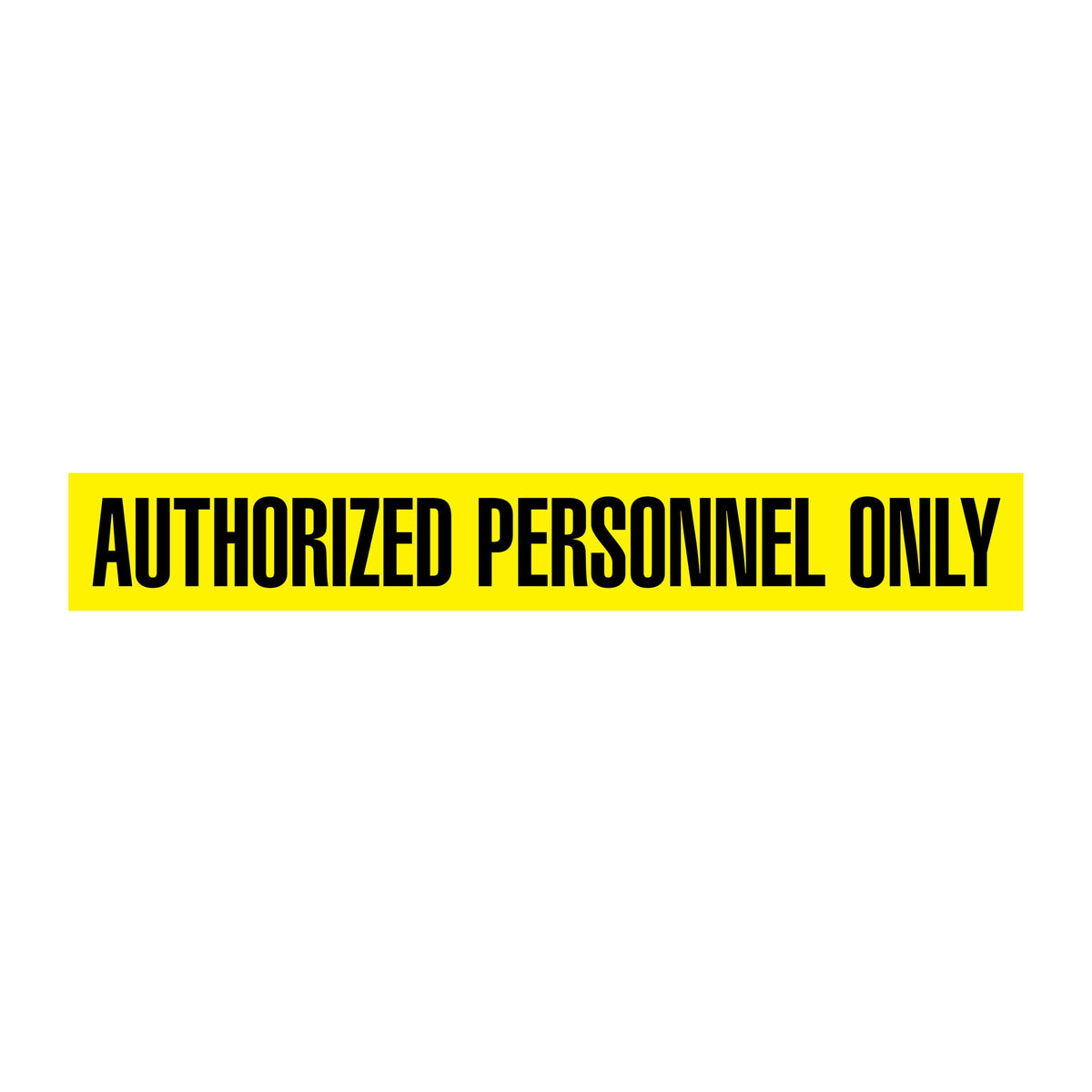 BT1051 Yellow/Black AUTHORIZED PERSONNEL ONLY Barricade Message Safety Tape (3 in x 1,000 ft) 12 /case - Price per Roll