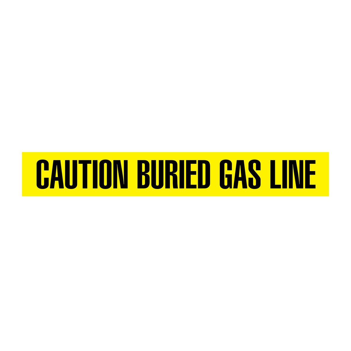 BT1052 Yellow/Black CAUTION BURIED GAS LINE Barricade Message Safety Tape (3 in x 1,000 ft) 12 /case - Price per Roll