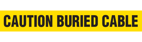 BT1045 Yellow/Black CAUTION BURIED CABLE Barricade Message Safety Tape (3 in x 1,000 ft) 12 /case - Price per Roll