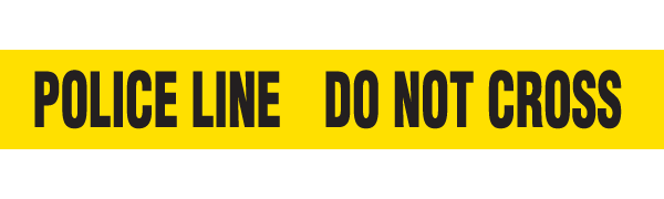 BT1048 Yellow/Black POLICE LINE DO NOT CROSS Barricade Message Safety Tape (3 in x 1,000 ft) 12 /case - Price per Roll