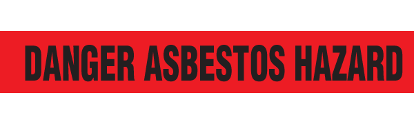 BT1085 Red/Black DANGER ASBESTOS HAZARD Barricade Message Safety Tape (3 in x 1,000 ft) 12 /case - Price per Roll