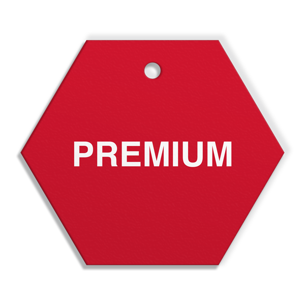 FT102 CPPI PREMIUM Fuel Identification Tags (2.56" Hexagon) 250 /pkg