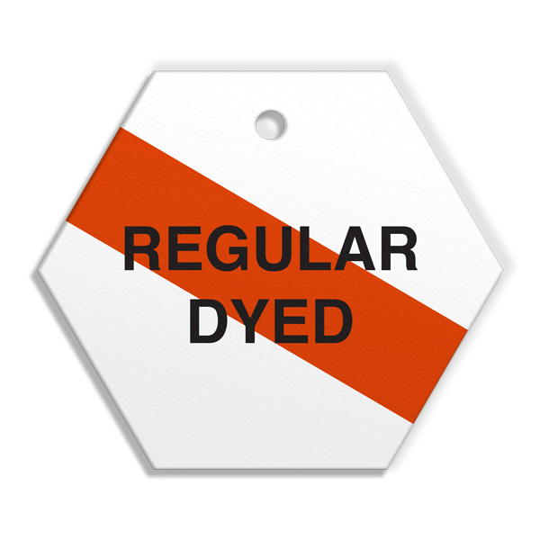 FT107 CPPI REGULAR DYED Fuel Identification Tags (2.56" Hexagon) 250 /pkg